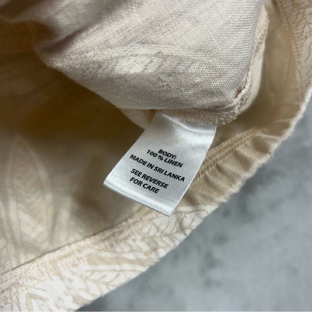 Spartina Kai Linen Shirt & Kade Linen Skirt Callawassie Palmetto Tan Fringe Sz M - Picture 8 of 16